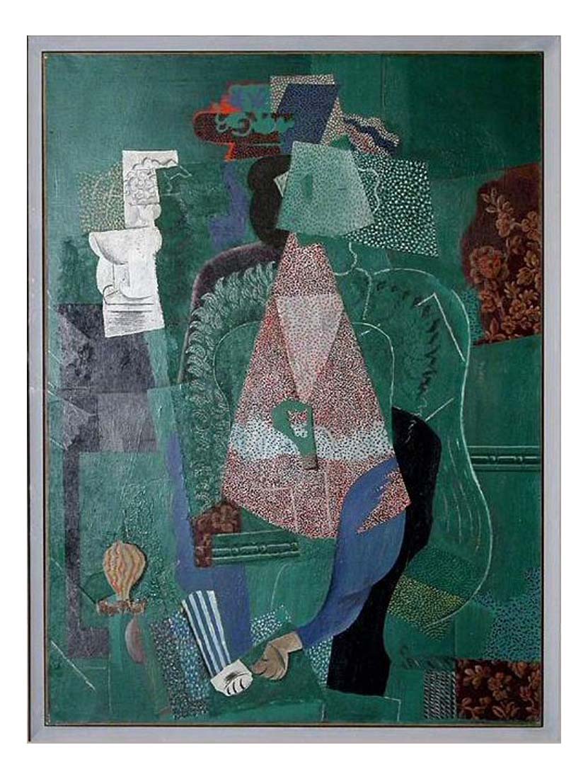 1914 Portrait de jeune fille by Pablo Picasso, vintage artwork, 16x12"(A3) Poster