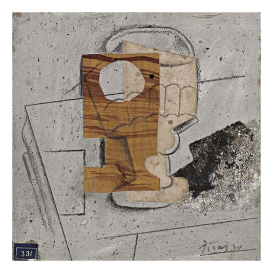 1914 Verre sur une table by Pablo Picasso, vintage artwork, 16x12"(A3) Poster