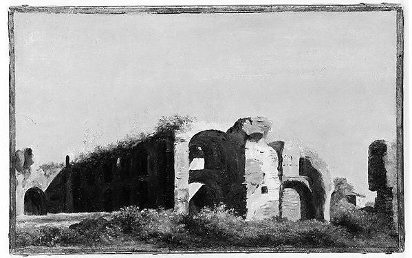 French Painter:Copy after Valenciennes's "Ruins at the Villa-16x12"(A3) Poster