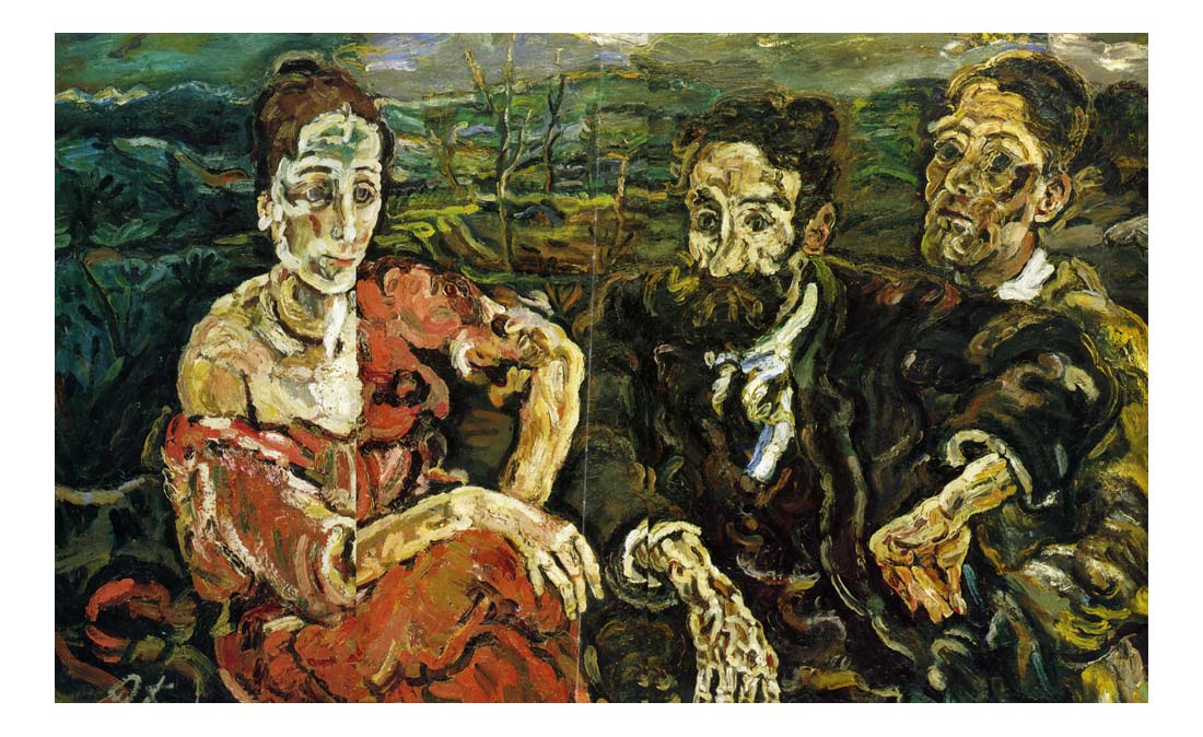 1916 1917 Oskar Kokoschka - Emigrants -Vintage Artwork, 16x12"(A3) Poster Print