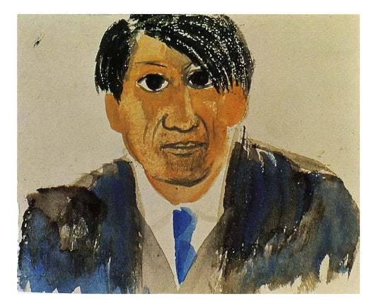 1917 Autoportrait1 by Pablo Picasso, vintage artwork, 16x12"(A3) Poster