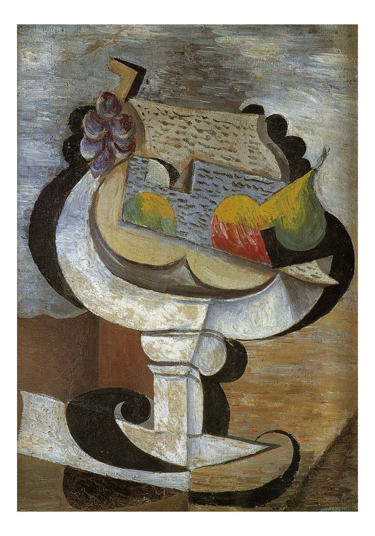 1917 Compotier by Pablo Picasso, vintage artwork, 16x12"(A3) Poster
