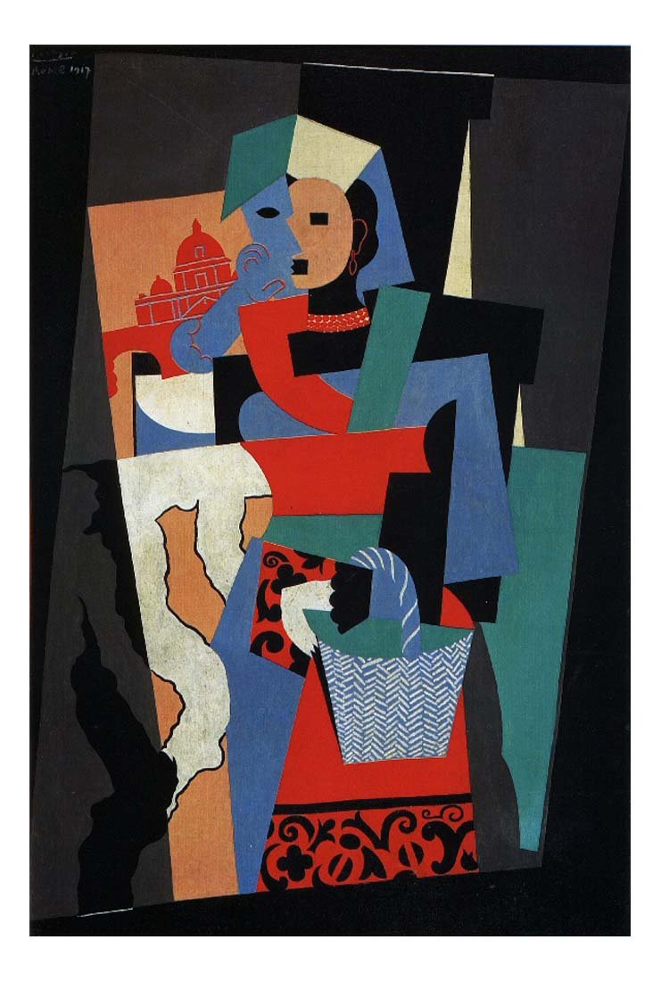 1917 L'Italienne2 by Pablo Picasso, vintage artwork, 16x12"(A3) Poster