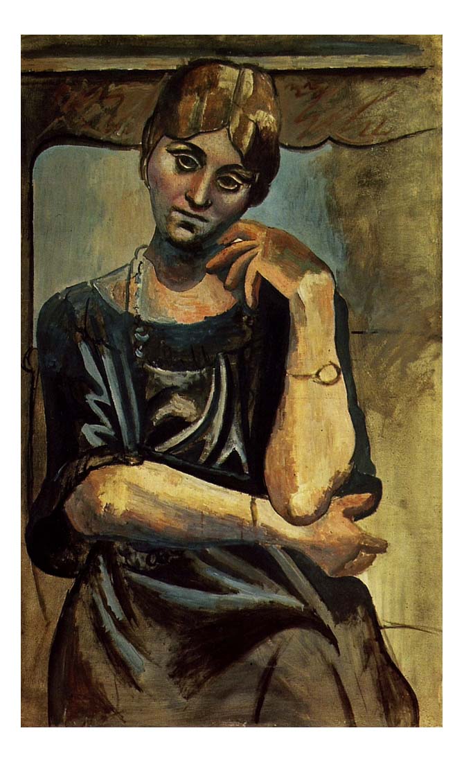 1917 Olga Kokhlova1 by Pablo Picasso, vintage artwork, 16x12"(A3) Poster