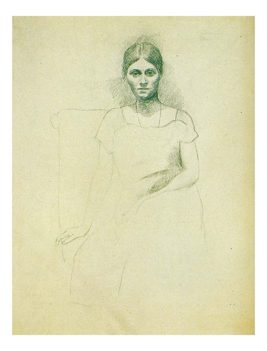 1917 Portrait d'Olga Kokhlova1 by Pablo Picasso, vintage artwork, 16x12"(A3) Poster
