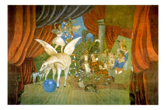 1917 Rideau pour le ballet Parade by Pablo Picasso, vintage artwork, 16x12"(A3) Poster