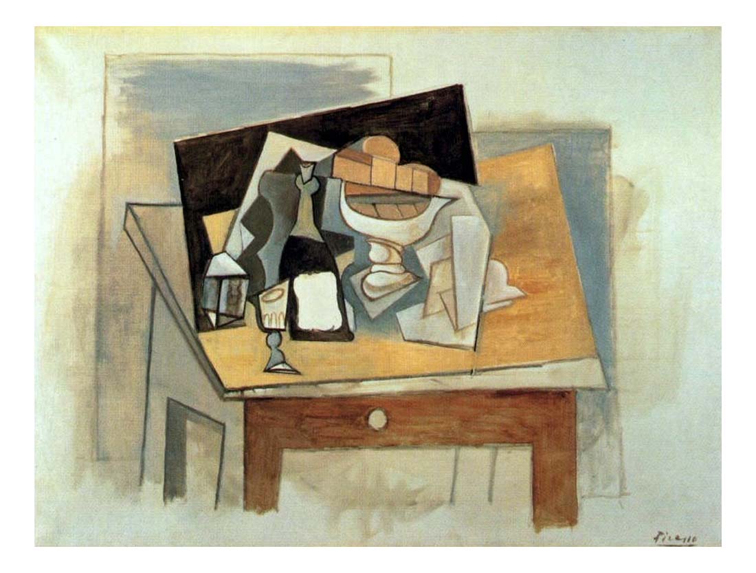 1917 Verre et compotier sur une table by Pablo Picasso, vintage artwork, 16x12"(A3) Poster