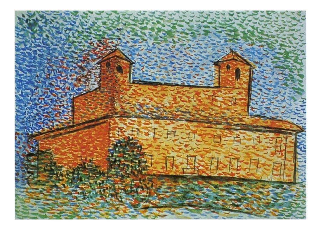 1917 Villa Medici by Pablo Picasso, vintage artwork, 16x12"(A3) Poster