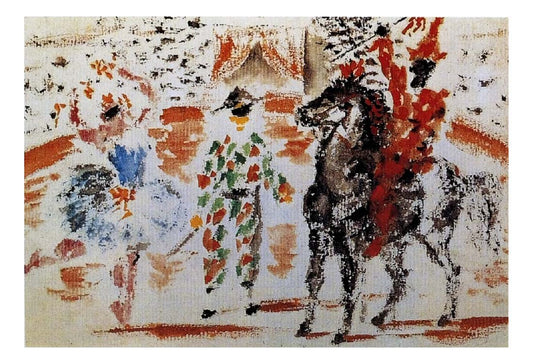 1918 Circus by Pablo Picasso, vintage artwork, 16x12"(A3) Poster
