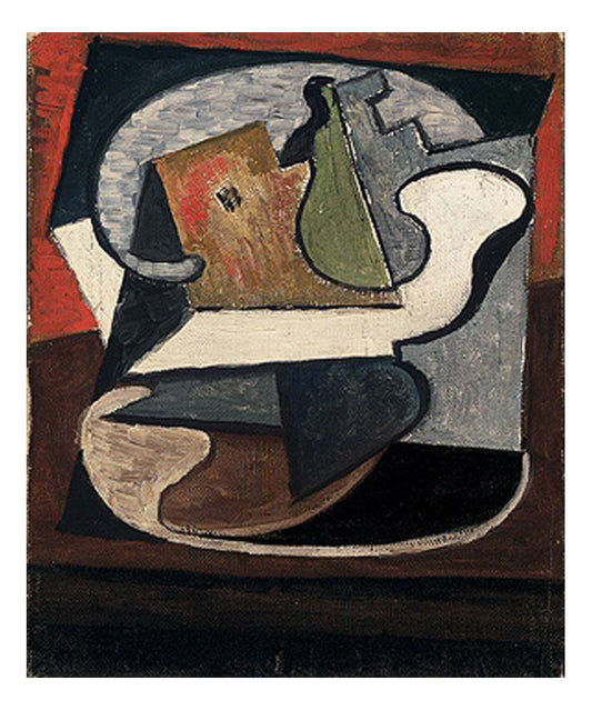 1918 Compotier avec poire et pomme by Pablo Picasso, vintage artwork, 16x12"(A3) Poster