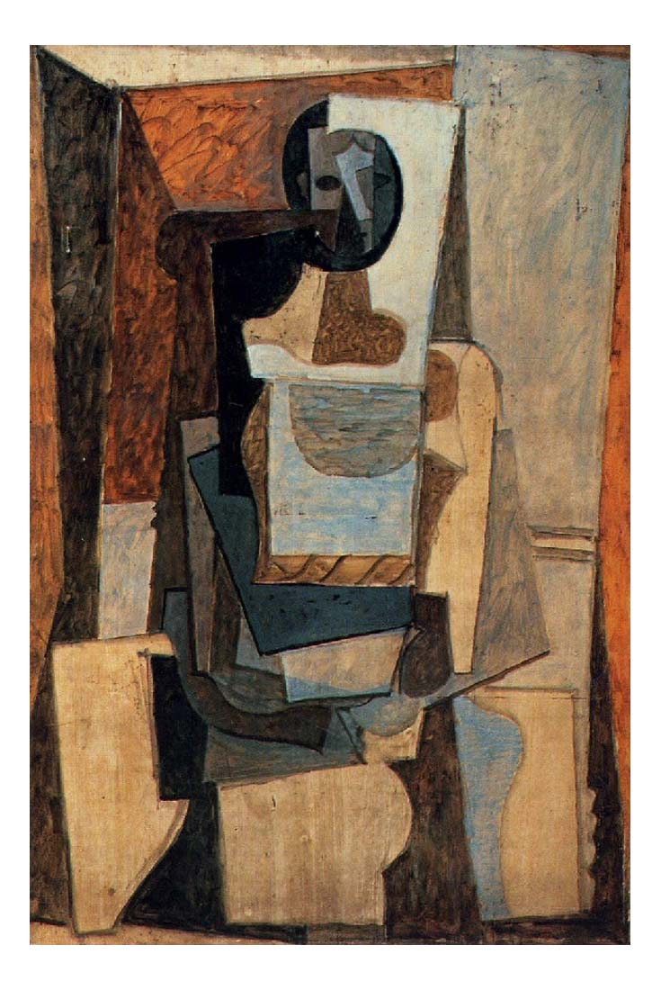 1918 Femme assise dans un fauteuil by Pablo Picasso, vintage artwork, 16x12"(A3) Poster