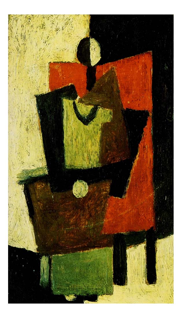 1918 Femme assise dans un fauteuil rouge by Pablo Picasso, vintage artwork, 16x12"(A3) Poster