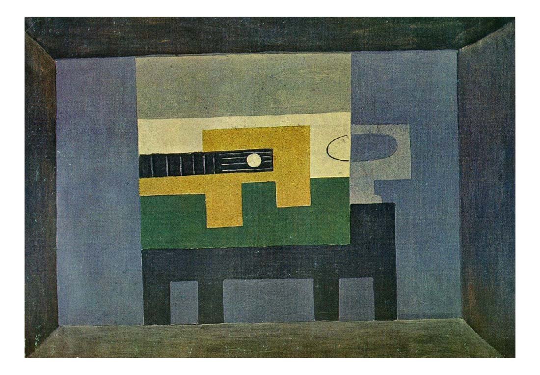 1918 Guitare et cruche sur une table by Pablo Picasso, vintage artwork, 16x12"(A3) Poster
