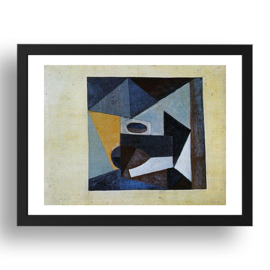 1918  Nature morte (1918 Still life), vintage artwork by Pablo Picasso, A3 Size Reproduction Poster Print in 17x13" Black Frame