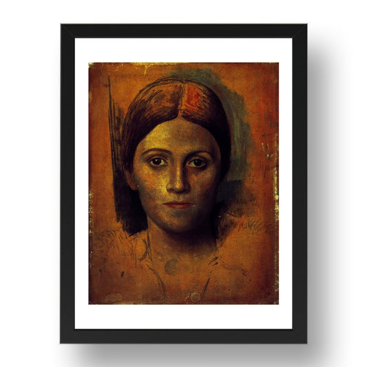 1918 Portrait de Olga Kokhlova (1918 Portrait of Olga Kokhlova), vintage artwork by Pablo Picasso, A3 Size Reproduction Poster Print in 17x13" Black Frame