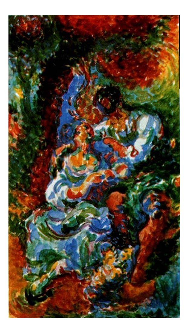 1919 Couple (Boucher) by Pablo Picasso, vintage artwork, 16x12"(A3) Poster