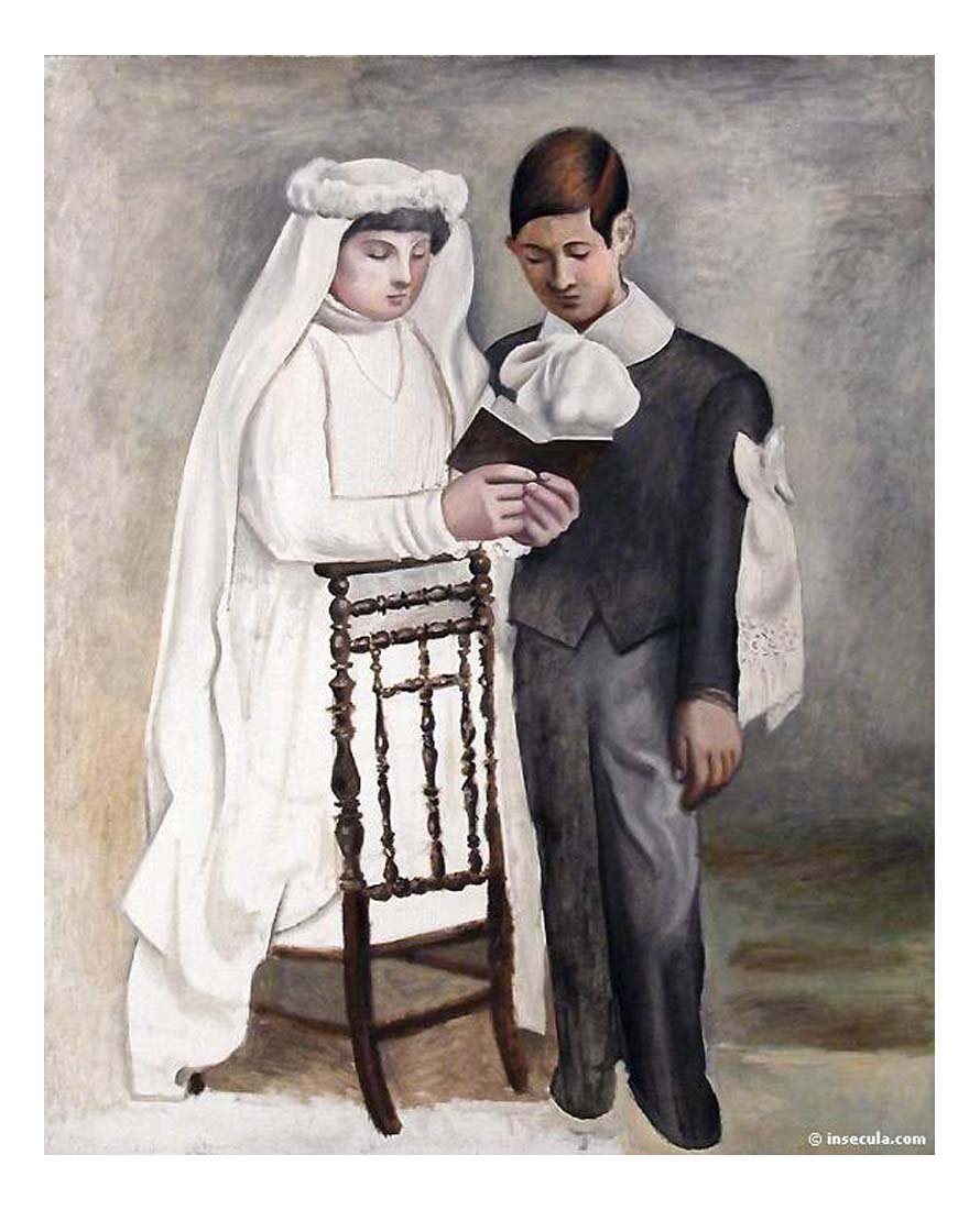 1919 Les premiers communiants by Pablo Picasso, vintage artwork, 16x12"(A3) Poster