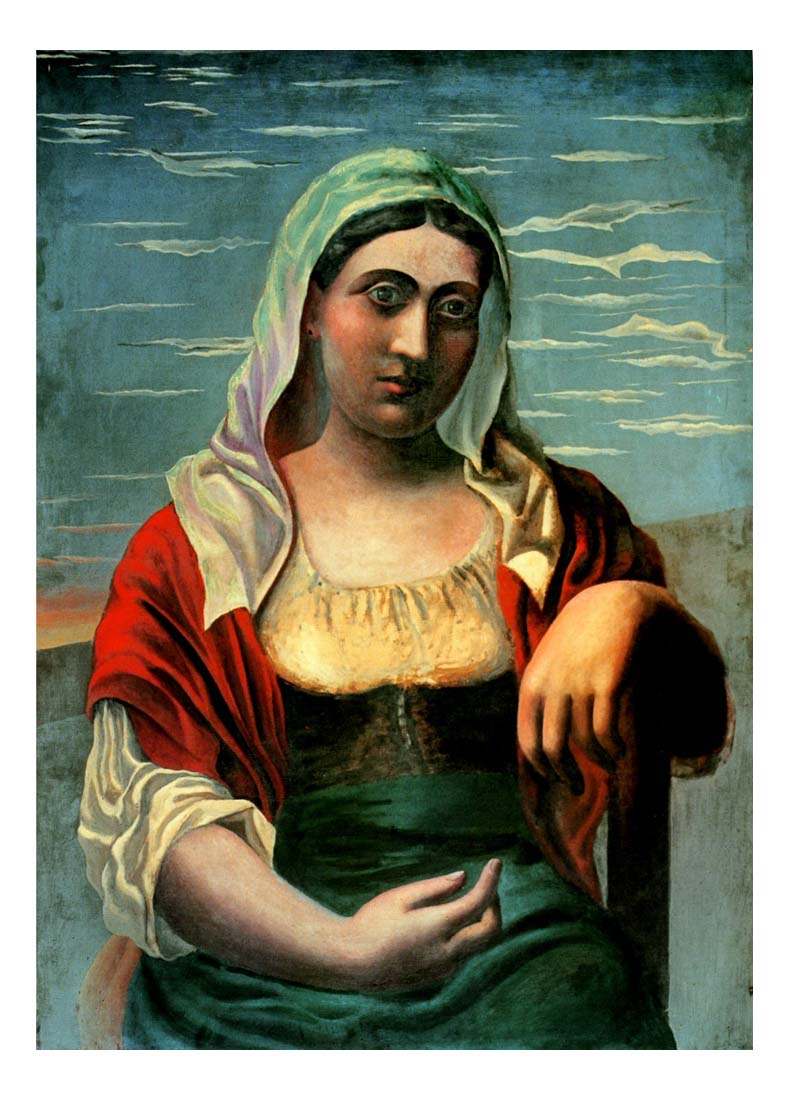 1919 L'italienne by Pablo Picasso, vintage artwork, 16x12"(A3) Poster