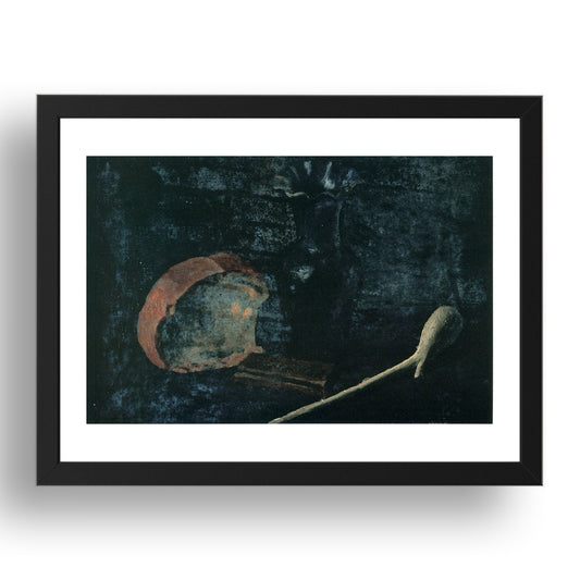 1919 Nature morte avec pipe (1919 Still life with pipe), vintage artwork by Pablo Picasso, A3 Size Reproduction Poster Print in 17x13" Black Frame