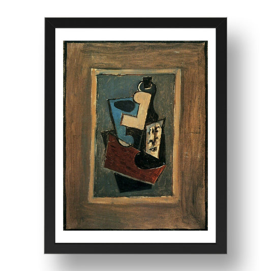 1919 Nature morte3 (1919 Still life3), vintage artwork by Pablo Picasso, A3 Size Reproduction Poster Print in 17x13" Black Frame