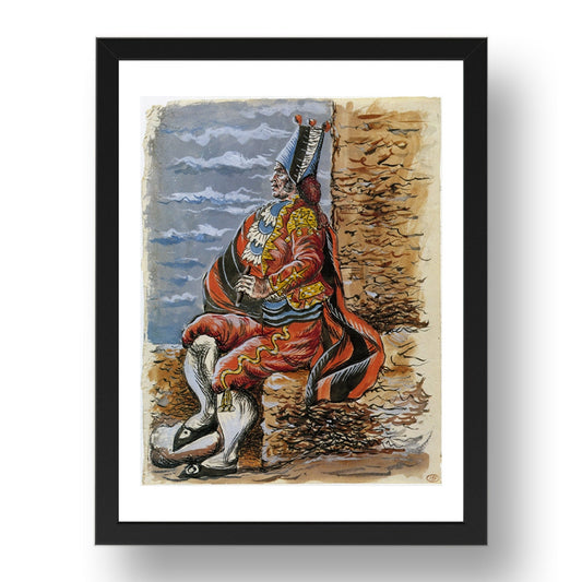 1919 Projet de costume pour le toreador eLe Tricornee (1919 Costume project for the toreador eLe Tricornee), vintage artwork by Pablo Picasso, A3 Size Reproduction Poster Print in 17x13" Black Frame