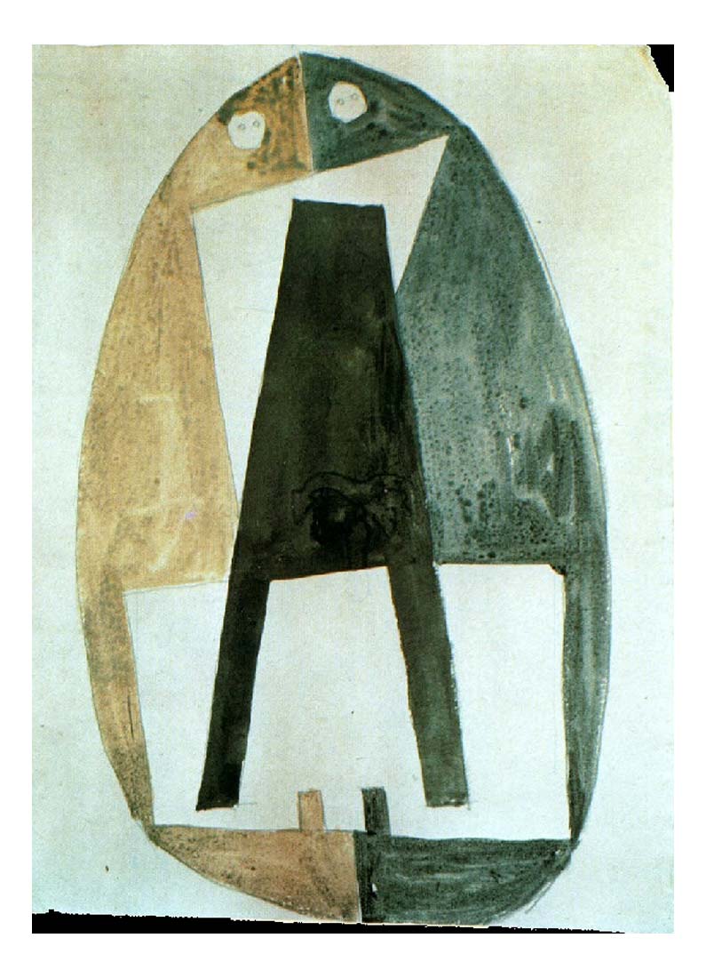 1920 Composition2 by Pablo Picasso, vintage artwork, 16x12"(A3) Poster
