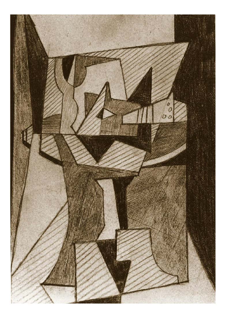 1920 Compotier et mandoline sur un gueridon by Pablo Picasso, vintage artwork, 16x12"(A3) Poster