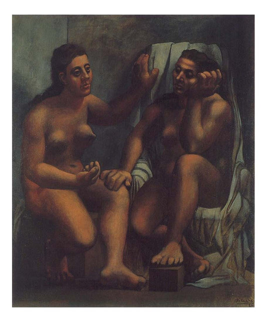 1920 Deux baigneuses assises by Pablo Picasso, vintage artwork, 16x12"(A3) Poster