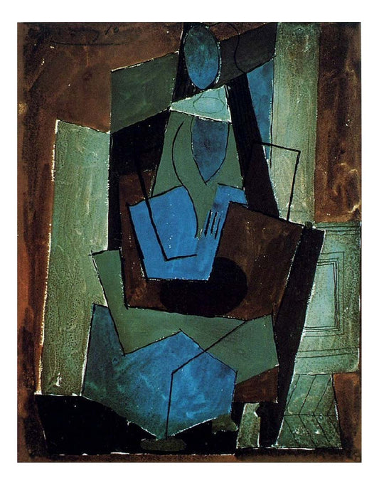 1920 Femme assise1 by Pablo Picasso, vintage artwork, 16x12"(A3) Poster