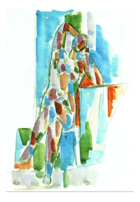 1920 Femme reposant by Pablo Picasso, vintage artwork, 16x12"(A3) Poster