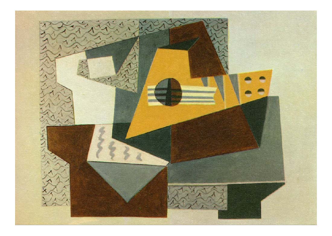 1920 Guitare by Pablo Picasso, vintage artwork, 16x12"(A3) Poster