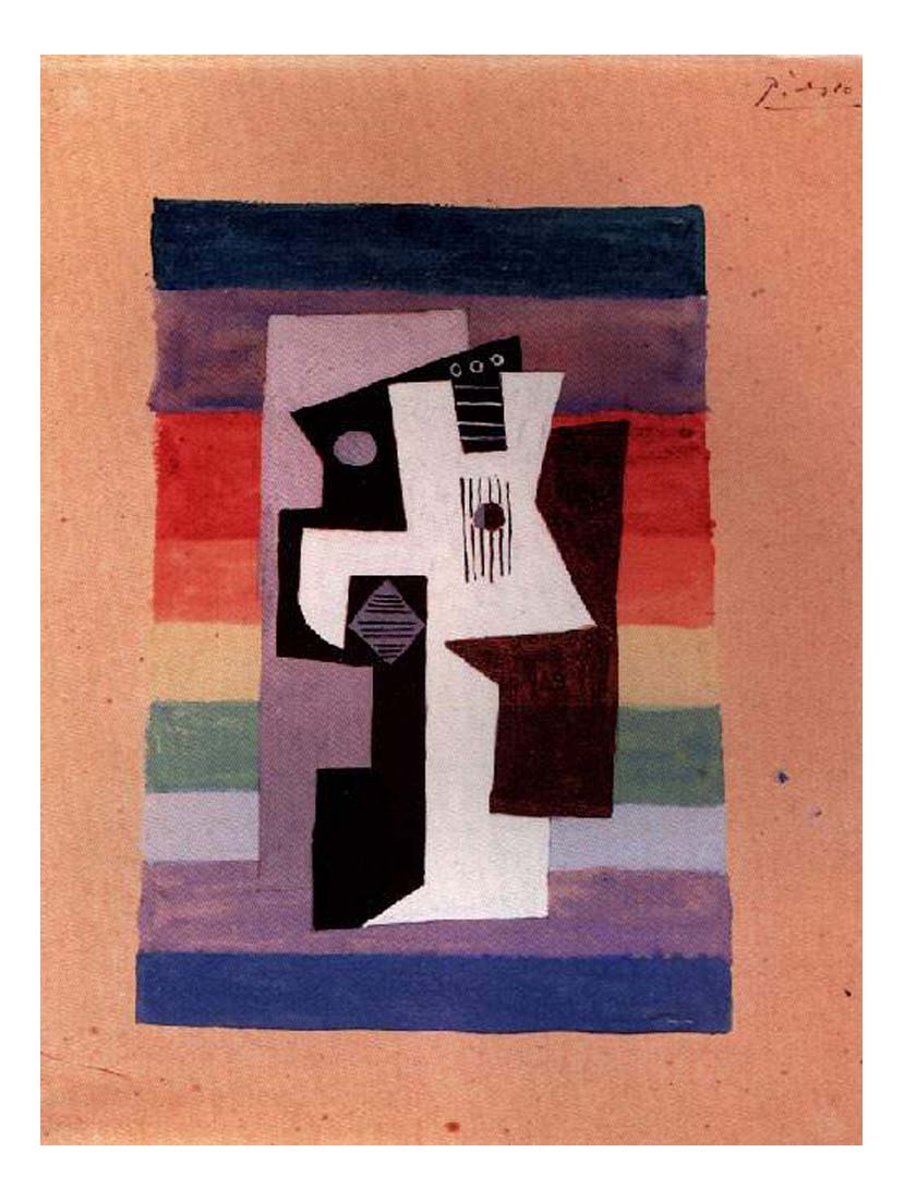 1920 Guitare et compotier by Pablo Picasso, vintage artwork, 16x12"(A3) Poster