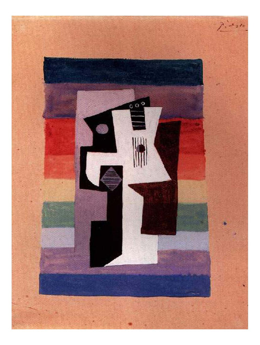 1920 Guitare et compotier by Pablo Picasso, vintage artwork, 16x12"(A3) Poster