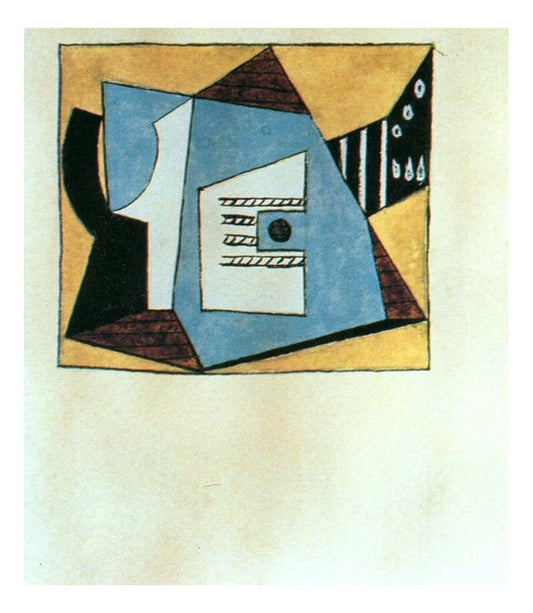 1920 Guitare et compotier sur une table1 by Pablo Picasso, vintage artwork, 16x12"(A3) Poster