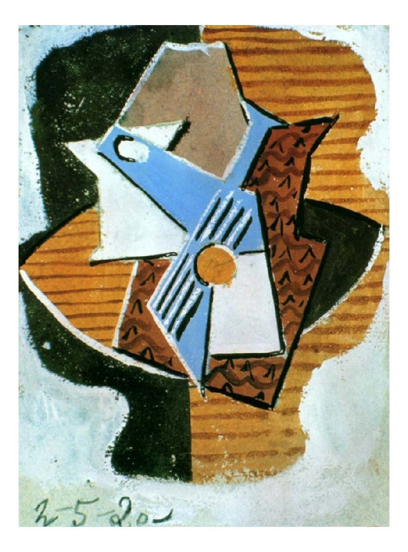 1920 Guitare sur une table by Pablo Picasso, vintage artwork, 16x12"(A3) Poster