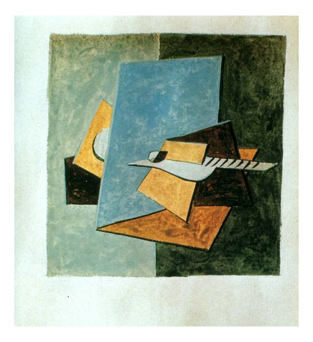 1920 Guitare1 by Pablo Picasso, vintage artwork, 16x12"(A3) Poster