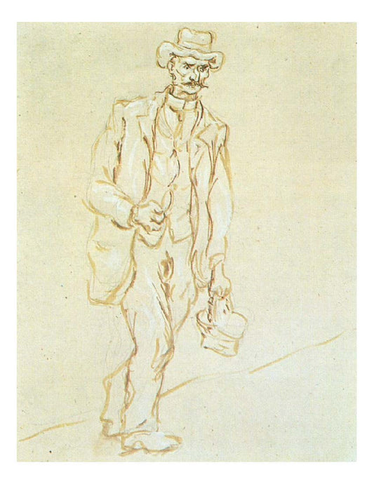 1920 Homme avec couffin by Pablo Picasso, vintage artwork, 16x12"(A3) Poster