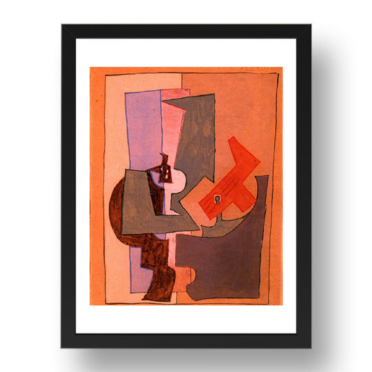 1920 Le gueridon (1920 The pedestal table), vintage artwork by Pablo Picasso, A3 Size Reproduction Poster Print in 17x13" Black Frame