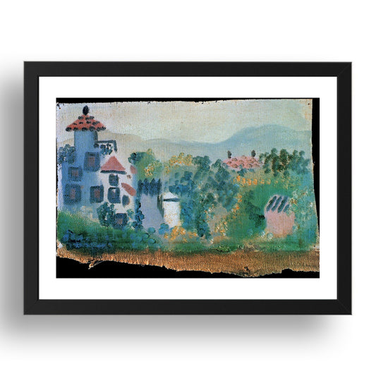 1920 Maison (1920 House), vintage artwork by Pablo Picasso, A3 Size Reproduction Poster Print in 17x13" Black Frame