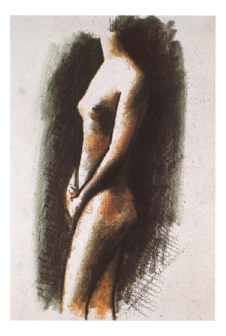 1920 Nu debout de profil by Pablo Picasso, vintage artwork, 16x12"(A3) Poster