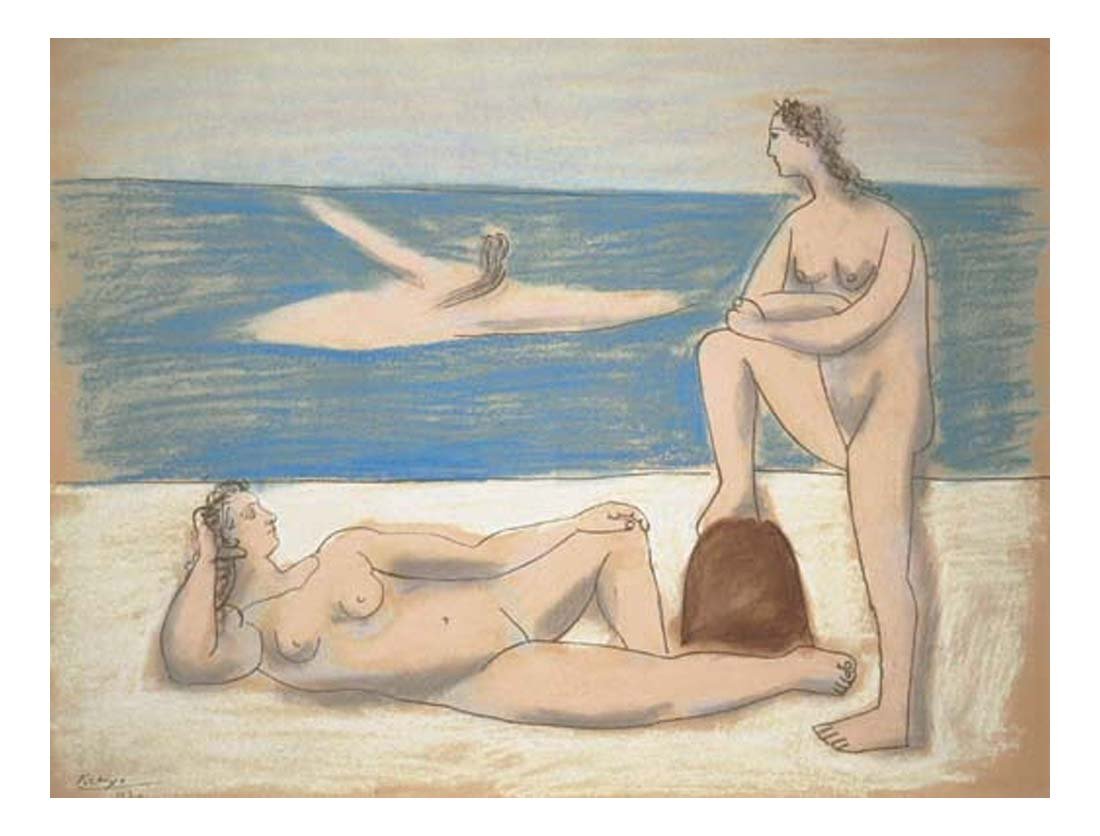 1920 Trois baigneuses1 by Pablo Picasso, vintage artwork, 16x12"(A3) Poster