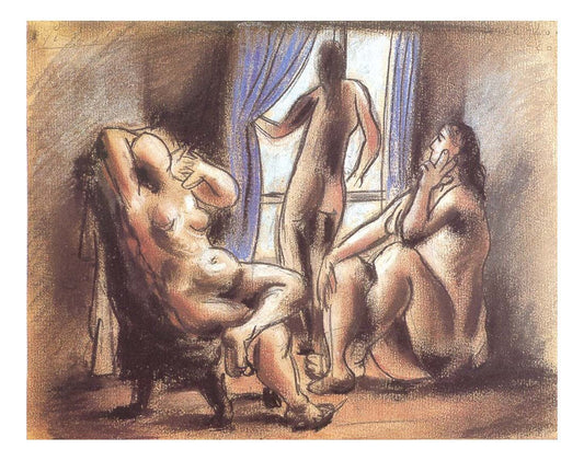 1920 Trois nus by Pablo Picasso, vintage artwork, 16x12"(A3) Poster