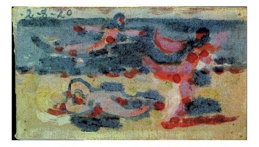 1920 Trois personnages au bord de la mer by Pablo Picasso, vintage artwork, 16x12"(A3) Poster