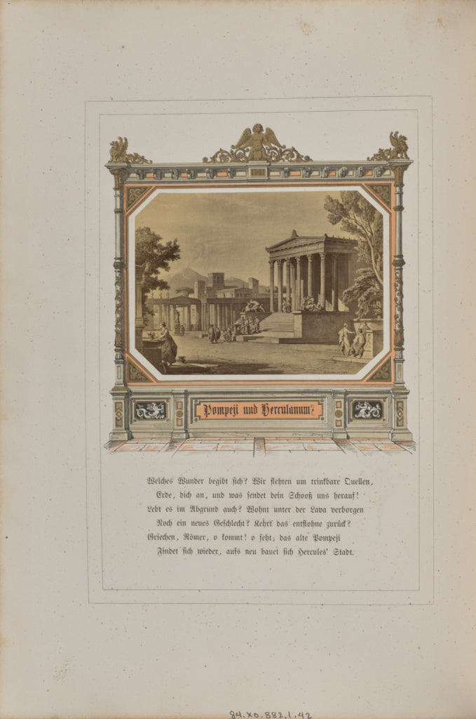 Josef Albert:Pompeii und Herculanum, Poster Print Wall Art