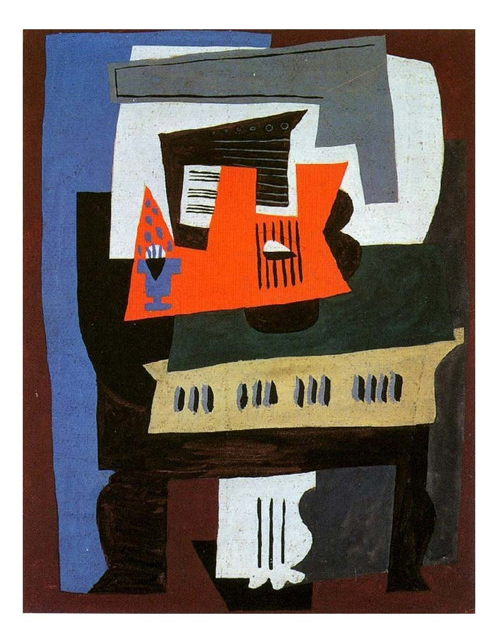 1920 Le piano by Pablo Picasso, vintage artwork, 16x12