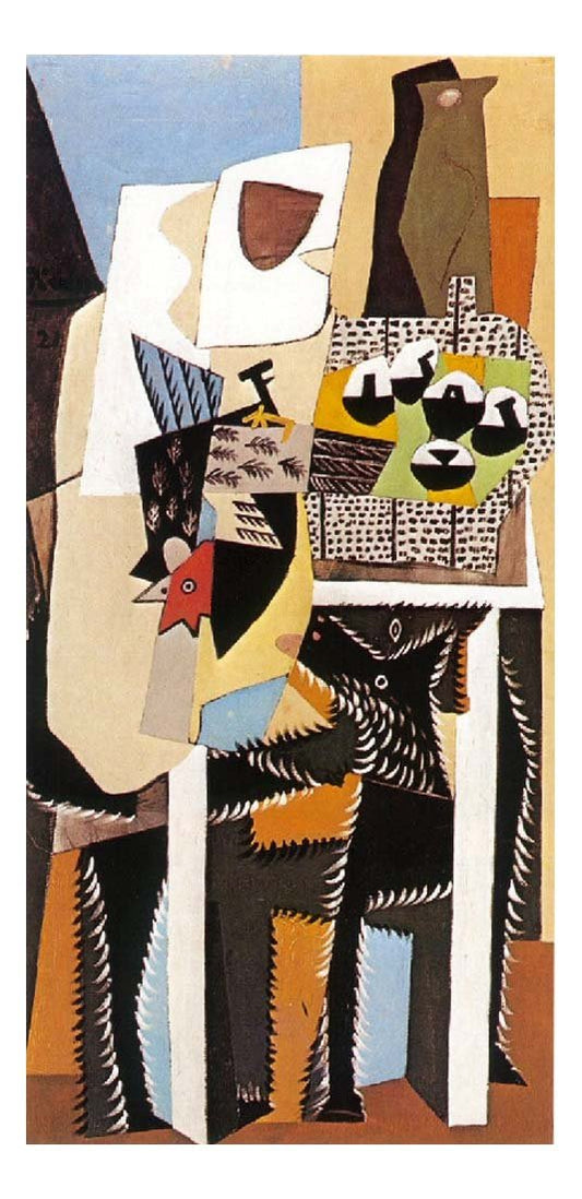 1921 Chien et coq by Pablo Picasso, vintage artwork, 16x12"(A3) Poster