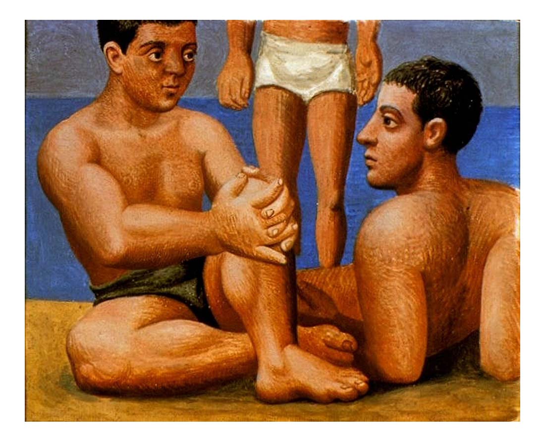 1921 Deux baigneurs1 by Pablo Picasso, vintage artwork, 16x12"(A3) Poster