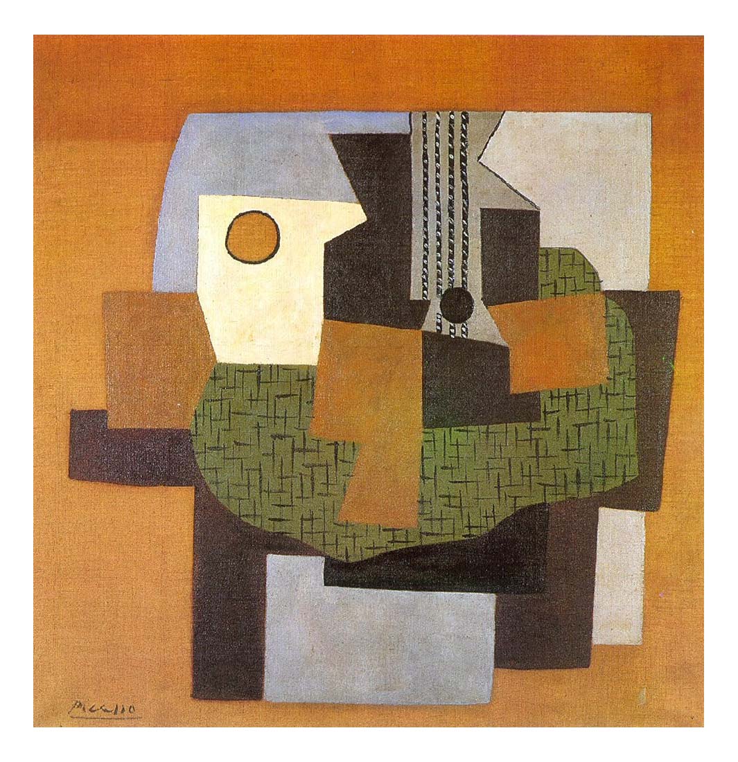 1921 Guitare, compotier et tableau sur une table by Pablo Picasso, vintage artwork, 16x12"(A3) Poster