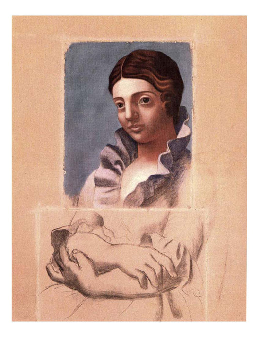 1921 Portrait d'Olga by Pablo Picasso, vintage artwork, 16x12"(A3) Poster