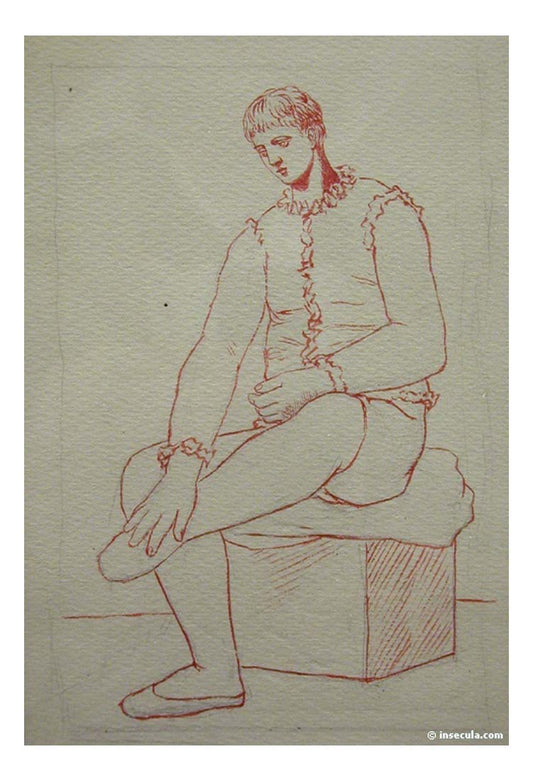 1922 Acrobate au repos by Pablo Picasso, vintage artwork, 16x12"(A3) Poster